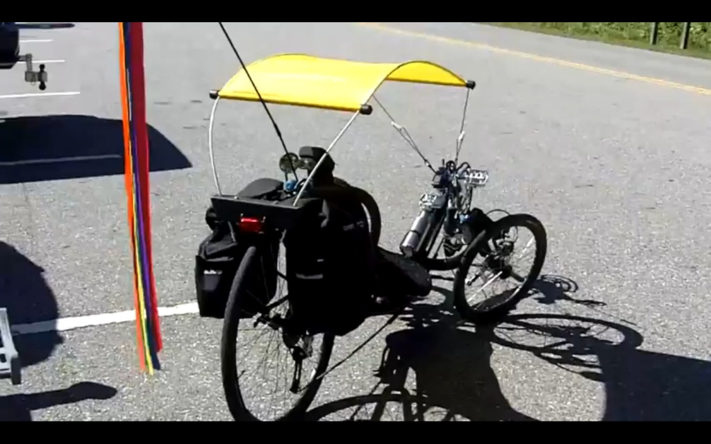 recumbent bike sun shade