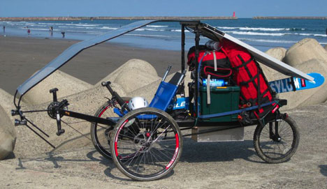 solar powered recumbent trike